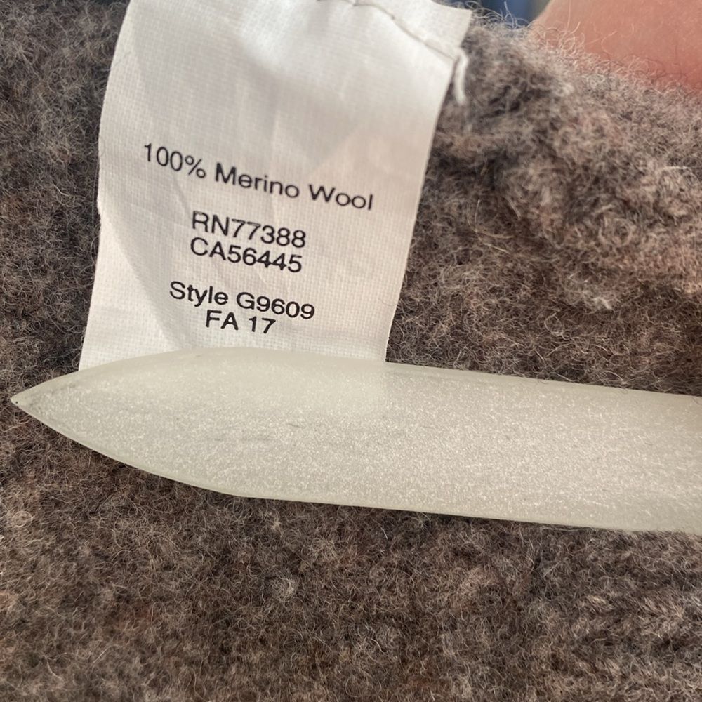 Madewell Wool 100% Cozy Gray Brown Open-Front Duster Cardigan Sweater Leganlook - Picture 5 of 9